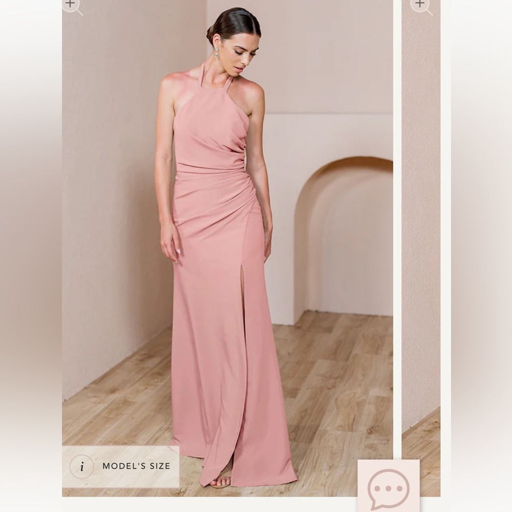 Revelry Fallon Crepe Dress Rosette Size 4 Petite, No Alterations